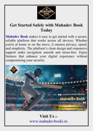 Get Started Safely with Mahadev Book Today