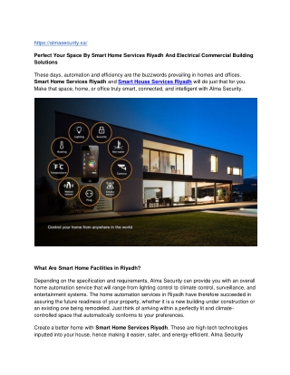 Smart Home Services Riyadh