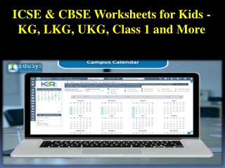 ICSE & CBSE Worksheets for Kids - KG, LKG, UKG, Class 1 and More