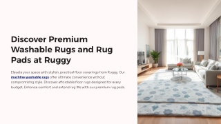 Discover Premium Washable Rugs and Rug Pads at Ruggy