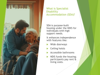 Guide to Specialist Disability Accommodation (SDA)