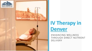 Feel Your Best with IV Therapy in Denver