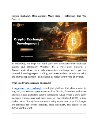 crypto exchange development