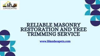 Reliable Masonry Restoration and Tree Trimming Services