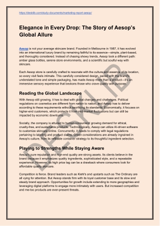 Elegance in Every Drop_ The Story of Aesop’s Global Allure