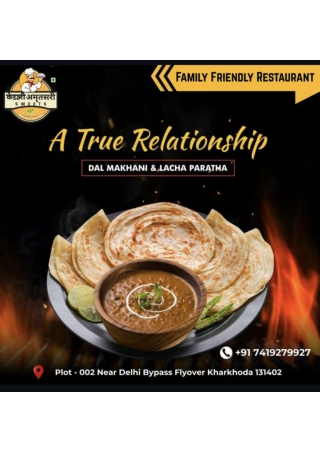 Dal Makhni and Lacha Paratha available at Kesari Amritsari Sweets