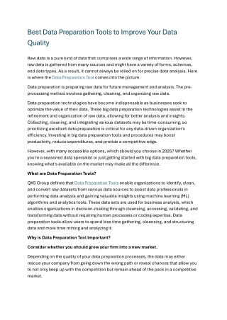 Data Preparation Tools 1