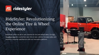 RideStyler: Revolutionizing the Online Tire & Wheel Experience