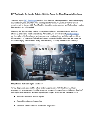 24_7 Radiologist Services by Radblox_ Reliable, Round-the-Clock Diagnostic Excellence