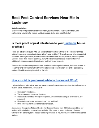 BLOG _ Best Pest Control Services Near Me in Lucknow