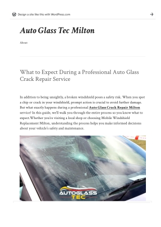 Auto Glass Crack Repair Milton