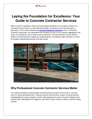 Laying the Foundation for Excellence_ Your Guide to Concrete Contractor Services