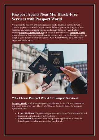 Passport Agents Near Me