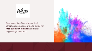 Free Events in Malaysia