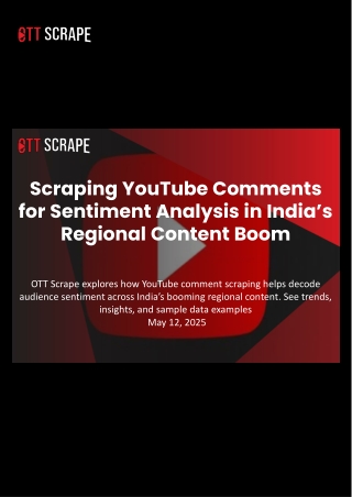Scraping YouTube Comments for Sentiment Analysis in India’s Regional Content Boom
