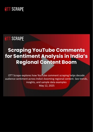 Scraping YouTube Comments for Sentiment Analysis in India’s Regional Content Boom