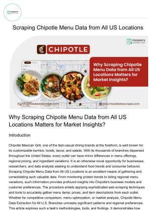 Why Scraping Chipotle Menu Data from All US Locations Matters for Market Insights