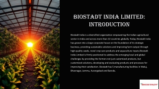 Biostadt-India-Limited-Introduction