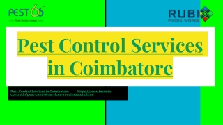 Pest Control Services in Coimbatore