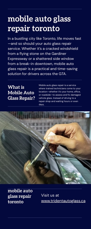 mobile auto glass repair toronto