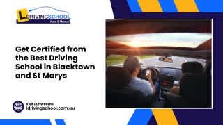 Get Certified from the Best Driving School in Blacktown and St Marys