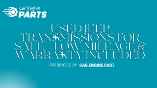 Used Jeep Transmissions for Sale – Low Mileage & Warranty Included