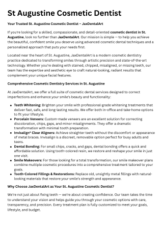St Augustine Cosmetic Dentist