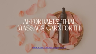 Sandy Thai Massage – Authentic Thai Healing in Lancaster & Carnforth