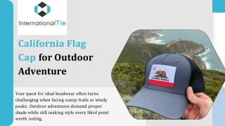California Flag Cap for Outdoor Adventure by International Tie