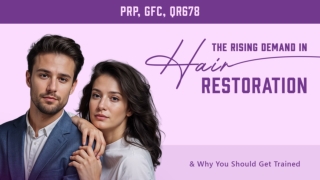 PRP, GFC, QR678 The Rising Demand in Hair Restoration And Why You Should Get