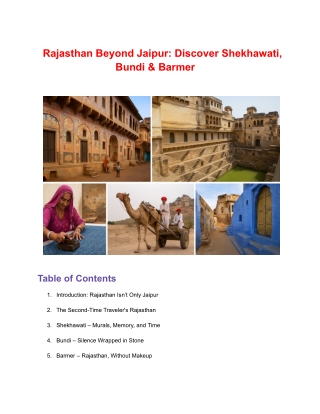 Rajasthan Beyond Jaipur_ Discover Shekhawati,   Bundi & Barmer