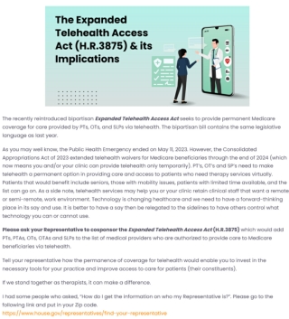 The Expanded Telehealth Access Act (H.R.3875) and Its Implications