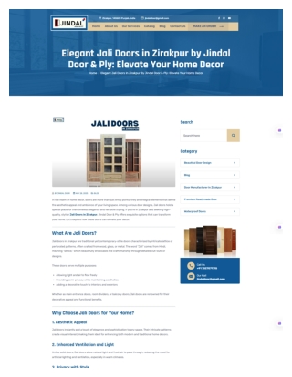 Elegant Jali Doors in Zirakpur by Jindal Door & Ply Elevate Your Home Decor
