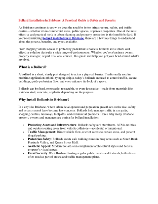 bollard installation in Brisbane