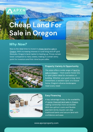 Why Now Is the Best Time to Look for Cheap Land for Sale in Oregon