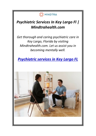 Psychiatric Services In Key Largo Fl | Mindtrahealth.com