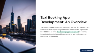 Taxi Booking App Development: An Overview