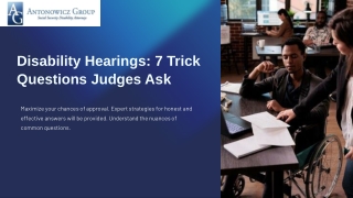 Disability Hearings 7 Trick Questions Judges Ask and How to Handle Them