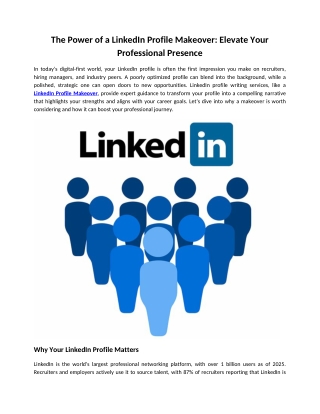 The Power of a LinkedIn Profile Makeover: Elevate Your Professional Presence