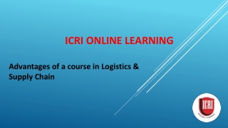 Advantages of a course in Logistics & Supply Chain
