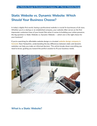 Static Website vs. Dynamic Website_ Which Should Your Business Choose_