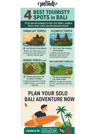 4 Best touristy spots in Bali