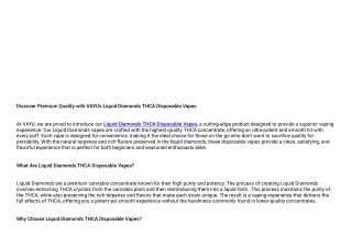 VAYU Liquid Diamonds THCA Disposable Vapes