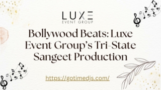 Making Weddings Memorable with Tri-State Sangeet Production