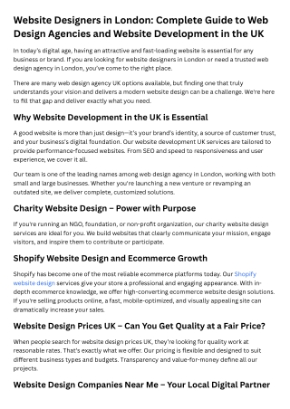 Shopify Website Design