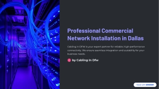 Professional Commercial Network Installation in Dallas