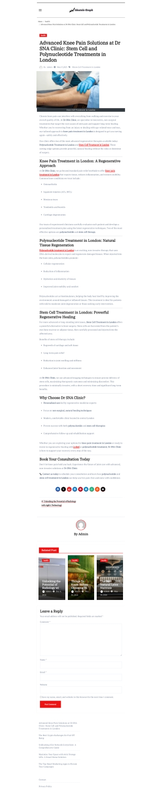 Advanced Knee Pain Solutions at Dr SNA Clinic Stem Cell and Polynucleotide Treatments in London - Idea Telegraph