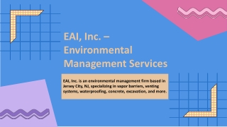 EAI, Inc. - Specializes in Vapor Barriers and Venting