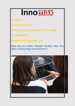 How Can an Indian Website Builder Help You with Landing Page Development?