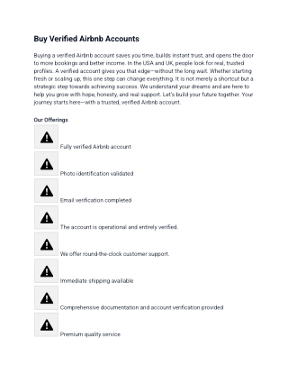 Buy Verified Airbnb Accounts